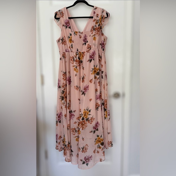 Torrid Pink Floral High Low Dress - Picture 8 of 8